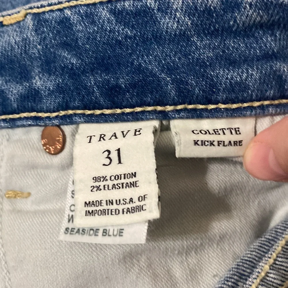 Trave Collette Kick Flare jeans in Seaside Blue size 31